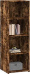 vidaXL - Hoge - kast - 40x41x124 - cm - bewerkt - hout - gerookt - eikenkleurig