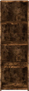 vidaXL - Hoge - kast - 40x41x124 - cm - bewerkt - hout - gerookt - eikenkleurig