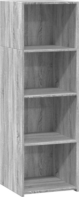 vidaXL - Hoge - kast - 40x41x124 - cm - bewerkt - hout - grijs - sonoma - eikenkleurig
