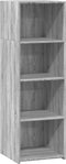 vidaXL - Hoge - kast - 40x41x124 - cm - bewerkt - hout - grijs - sonoma - eikenkleurig
