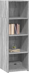 vidaXL - Hoge - kast - 40x41x124 - cm - bewerkt - hout - grijs - sonoma - eikenkleurig