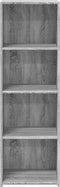 vidaXL - Hoge - kast - 40x41x124 - cm - bewerkt - hout - grijs - sonoma - eikenkleurig