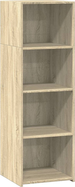 vidaXL - Hoge - kast - 40x41x124 - cm - bewerkt - hout - sonoma - eikenkleurig