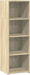 vidaXL - Hoge - kast - 40x41x124 - cm - bewerkt - hout - sonoma - eikenkleurig
