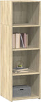 vidaXL - Hoge - kast - 40x41x124 - cm - bewerkt - hout - sonoma - eikenkleurig