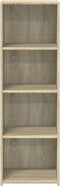 vidaXL - Hoge - kast - 40x41x124 - cm - bewerkt - hout - sonoma - eikenkleurig