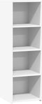 vidaXL - Hoge - kast - 40x41x124 - cm - bewerkt - hout - wit