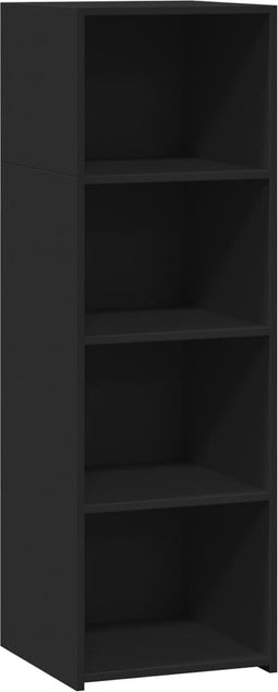 vidaXL - Hoge - kast - 40x41x124 - cm - bewerkt - hout - zwart