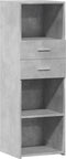 vidaXL - Hoge - kast - 40x42,5x124 - cm - bewerkt - hout - betongrijs