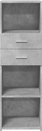 vidaXL - Hoge - kast - 40x42,5x124 - cm - bewerkt - hout - betongrijs