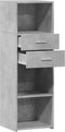 vidaXL - Hoge - kast - 40x42,5x124 - cm - bewerkt - hout - betongrijs