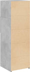 vidaXL - Hoge - kast - 40x42,5x124 - cm - bewerkt - hout - betongrijs