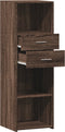 vidaXL - Hoge - kast - 40x42,5x124 - cm - bewerkt - hout - bruin - eikenkleurig