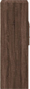 vidaXL - Hoge - kast - 40x42,5x124 - cm - bewerkt - hout - bruin - eikenkleurig