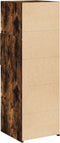 vidaXL - Hoge - kast - 40x42,5x124 - cm - bewerkt - hout - gerookt - eikenkleurig