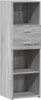 vidaXL - Hoge - kast - 40x42,5x124 - cm - bewerkt - hout - grijs - sonoma - eikenkleurig