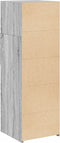 vidaXL - Hoge - kast - 40x42,5x124 - cm - bewerkt - hout - grijs - sonoma - eikenkleurig
