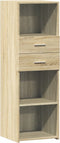 vidaXL - Hoge - kast - 40x42,5x124 - cm - bewerkt - hout - sonoma - eikenkleurig