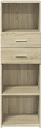 vidaXL - Hoge - kast - 40x42,5x124 - cm - bewerkt - hout - sonoma - eikenkleurig