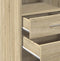 vidaXL - Hoge - kast - 40x42,5x124 - cm - bewerkt - hout - sonoma - eikenkleurig