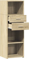 vidaXL - Hoge - kast - 40x42,5x124 - cm - bewerkt - hout - sonoma - eikenkleurig