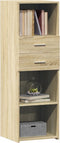 vidaXL - Hoge - kast - 40x42,5x124 - cm - bewerkt - hout - sonoma - eikenkleurig