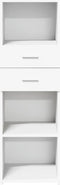 vidaXL - Hoge - kast - 40x42,5x124 - cm - bewerkt - hout - wit