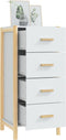 vidaXL - Hoge - kast - 42x38x90 - cm - bewerkt - hout - wit