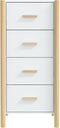 vidaXL - Hoge - kast - 42x38x90 - cm - bewerkt - hout - wit