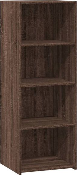 vidaXL - Hoge - kast - 45x41x124 - cm - bewerkt - hout - bruin - eikenkleurig