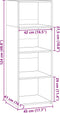 vidaXL - Hoge - kast - 45x41x124 - cm - bewerkt - hout - gerookt - eikenkleurig