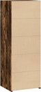 vidaXL - Hoge - kast - 45x41x124 - cm - bewerkt - hout - gerookt - eikenkleurig