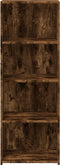 vidaXL - Hoge - kast - 45x41x124 - cm - bewerkt - hout - gerookt - eikenkleurig