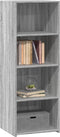vidaXL - Hoge - kast - 45x41x124 - cm - bewerkt - hout - grijs - sonoma - eikenkleurig