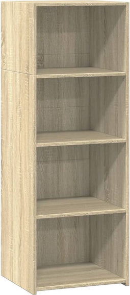 vidaXL - Hoge - kast - 45x41x124 - cm - bewerkt - hout - sonoma - eikenkleurig