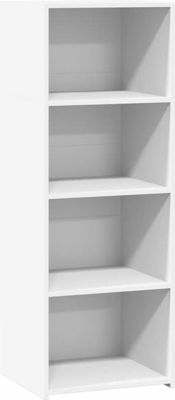 vidaXL - Hoge - kast - 45x41x124 - cm - bewerkt - hout - wit
