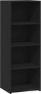 vidaXL - Hoge - kast - 45x41x124 - cm - bewerkt - hout - zwart