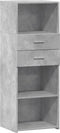 vidaXL - Hoge - kast - 45x42,5x124 - cm - bewerkt - hout - betongrijs