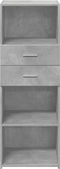 vidaXL - Hoge - kast - 45x42,5x124 - cm - bewerkt - hout - betongrijs