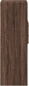 vidaXL - Hoge - kast - 45x42,5x124 - cm - bewerkt - hout - bruin - eikenkleurig