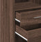 vidaXL - Hoge - kast - 45x42,5x124 - cm - bewerkt - hout - bruin - eikenkleurig