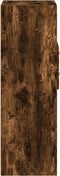 vidaXL - Hoge - kast - 45x42,5x124 - cm - bewerkt - hout - gerookt - eikenkleurig
