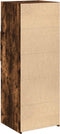 vidaXL - Hoge - kast - 45x42,5x124 - cm - bewerkt - hout - gerookt - eikenkleurig