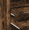 vidaXL - Hoge - kast - 45x42,5x124 - cm - bewerkt - hout - gerookt - eikenkleurig