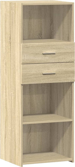 vidaXL - Hoge - kast - 45x42,5x124 - cm - bewerkt - hout - sonoma - eikenkleurig