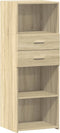 vidaXL - Hoge - kast - 45x42,5x124 - cm - bewerkt - hout - sonoma - eikenkleurig