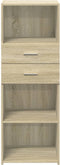 vidaXL - Hoge - kast - 45x42,5x124 - cm - bewerkt - hout - sonoma - eikenkleurig