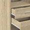 vidaXL - Hoge - kast - 45x42,5x124 - cm - bewerkt - hout - sonoma - eikenkleurig