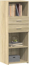 vidaXL - Hoge - kast - 45x42,5x124 - cm - bewerkt - hout - sonoma - eikenkleurig