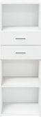 vidaXL - Hoge - kast - 45x42,5x124 - cm - bewerkt - hout - wit